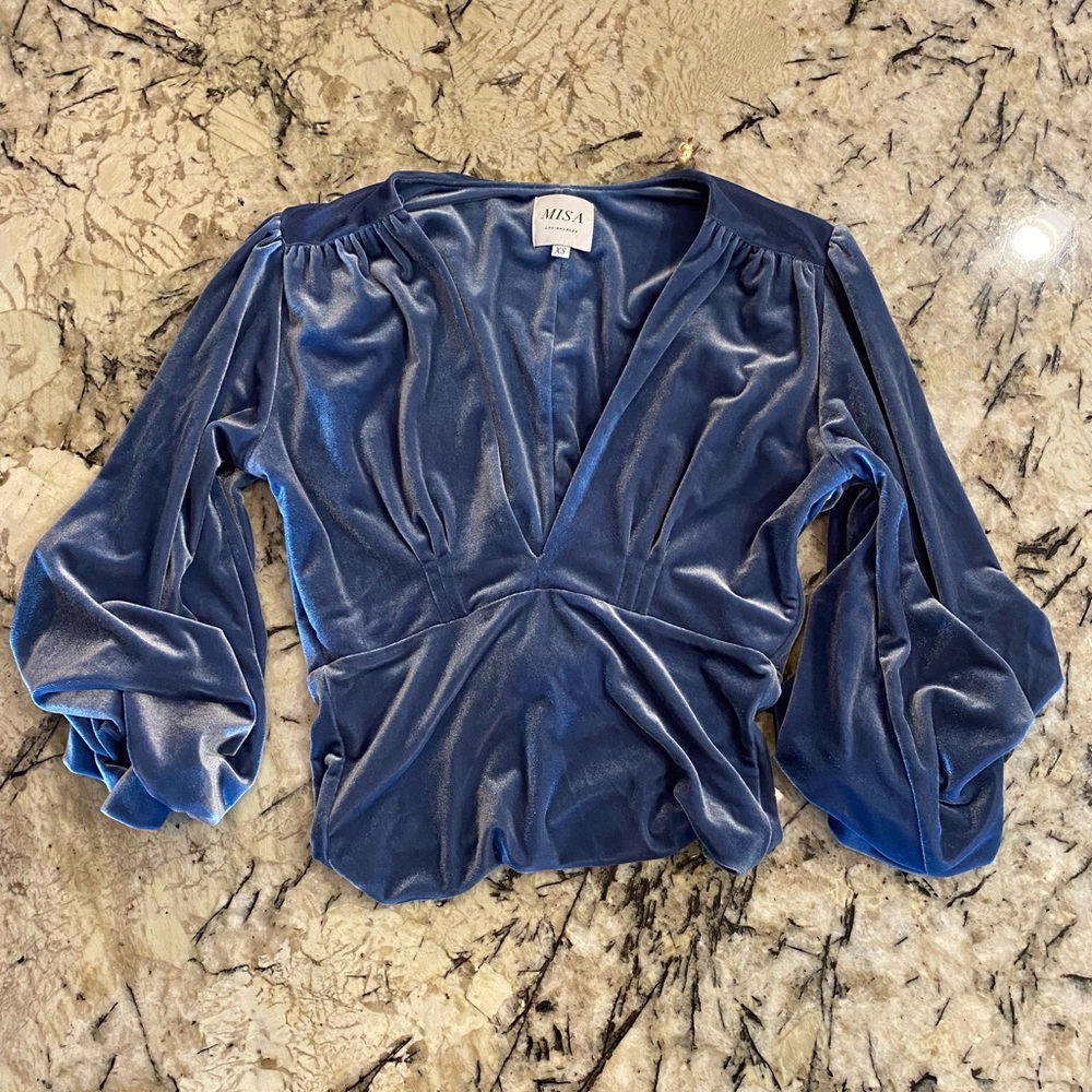MISA Los Angeles New Year’s Velvet Bodysuit XS